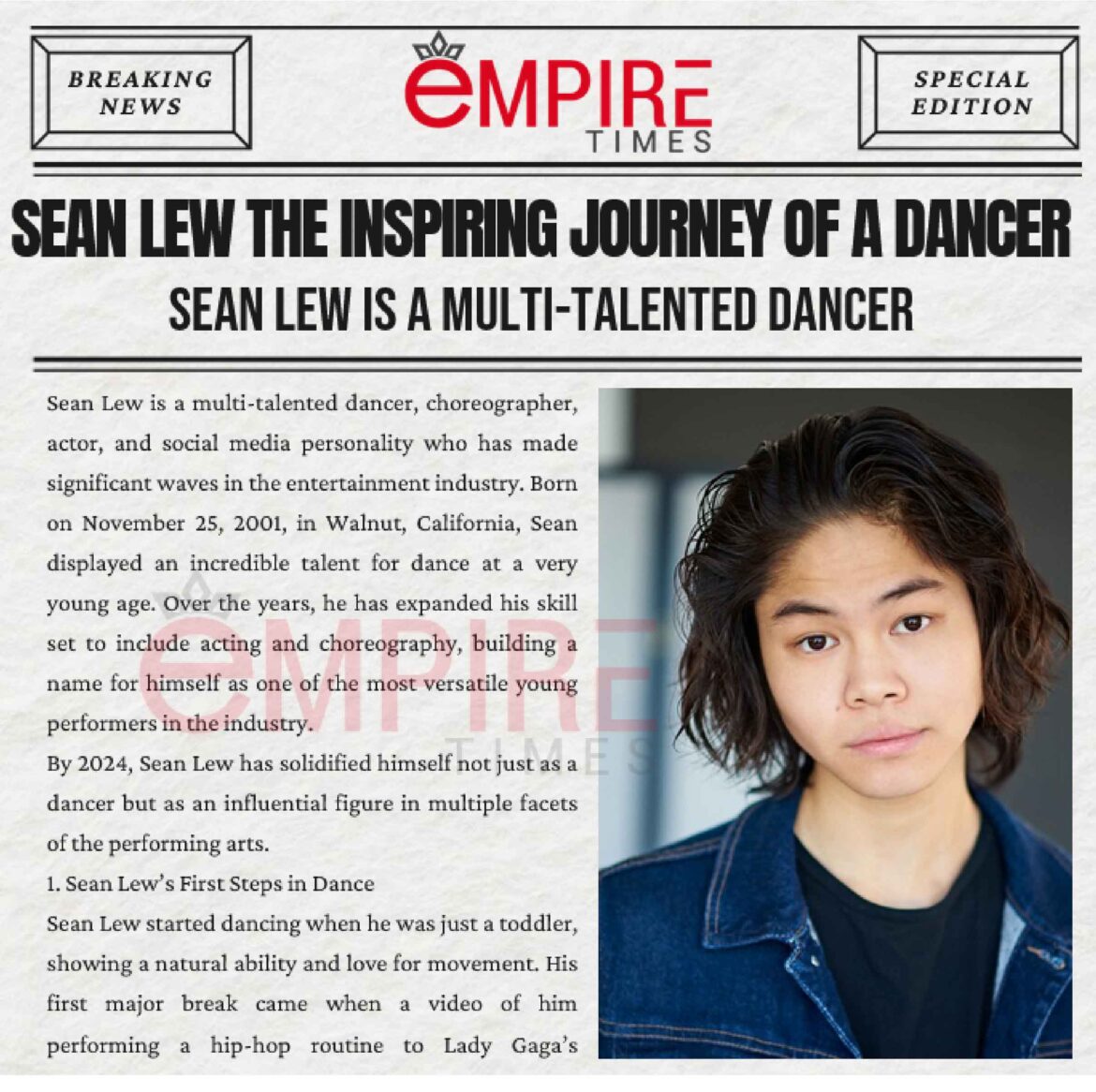 Sean Lew: Dancer, Choreographer, and Actor – His Journey and Impact in 2024